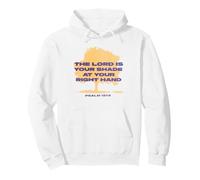The Lord Is Your Shade Psalm 121:5 Retro Christian Design Pullover Hoodie