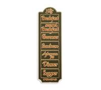 The Lord Of The Rings Hobbit Daily Schedule Wooden Sign | 20 x 6 Inches