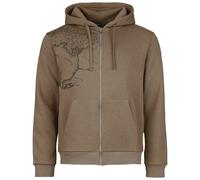 The Lord Of The Rings Rohan Gondor Map Hoodie Jacket light brown M