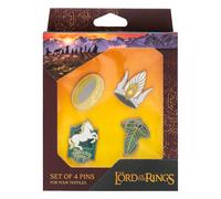 Erik Enamel Pins – The Lord of the Rings – Set of 4 (Leaf of Lorien, One Ring, Prancing Pony)