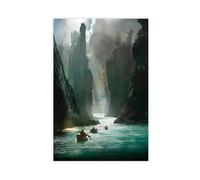 The Lord of The Rings The Fellowship of The Ring The Gates of Argonath Film Cover Wall Art Deco Poster Canvas Poster Wall Art Decor Print Picture Paintings for Living Room Bedroom Decoration Unframe-