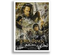 The Lord Of The Rings The Return Of The King Cast Signed A4 Poster Photo Print Framed Autograph Gift Movie Film (A4 POSTER ONLY)