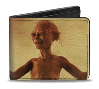 The Lord of the Rings Wallet, Bifold, The Lord of the Rings Gollum Arms Out Pose and Title Logo, Vegan Leather