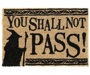 The Lord Of The Rings You Shall Not Pass! Door Mat brown black Onesize