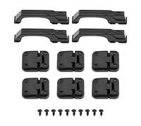 The Lord of the Tools 1 Set RC Car Door Hinge Handle Kit Compatible with TRX-4 1/10 Remote Control Tracked Vehicle RC Car Door Hinges Black
