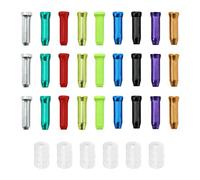 The Lord of the Tools 100Pcs Bike Cable End Caps Replacement Cable Crimp Terminals Aluminium Alloy Bike Cable End Crimps with O Rings Accessories for Mountain Bikes Road Bikes Folding Bikes