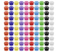 The Lord of the Tools 100PCS Plastic Spring Cord Locks Double Hole Cord Fastener End Oval Toggle Stopper for Drawstrings Shoelaces 10 Assorted Colours