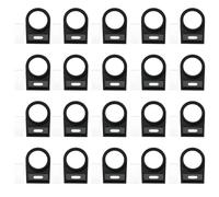 The Lord of the Tools 100PCS Side Plug-in Push Button Switch Panel Label Frame Holder Frame 45x30mm Ring 22mm for Offices Libraries Post Offices Black