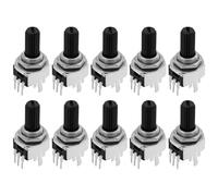 The Lord of the Tools 10pcs Logarithmic 9mm Potentiometer 50K Ohm 6mm Knurled Shaft 25mm Shaft Length for PCB or Panel Mount Use with Communication Equipment Consumer Goods