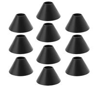 The Lord of the Tools 10pcs M8 Toilet Bolt Rubber Washers for Toilet Seat Hinge Fitting Replacement 25mmx10mmx14mm Screws Toilet Tank Conical Non Slip Washers Black