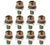 The Lord of the Tools 10PCS Motorcycle Battery Bolts and Nuts Set Carbon Steel Battery Terminal M6x16mm Screws and Square Nuts for Motorcycle ATV Scooter DIY Projects Repairs