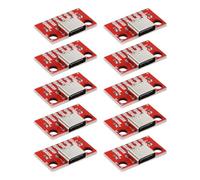 The Lord of the Tools 10PCS USB 3.1 Type C Female Test Board Female Breakout Board PCB Test Board Power Converter Board for Data Test DIY Electronic Products