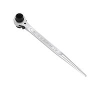 The Lord of the Tools 19mm x 22mm Ratchet Wrench Chrome Vanadium Steel 12-Point Dual-Head Scaffold Spanner with Tapered End for Construction Garage DIY Projects