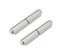 The Lord of the Tools 2 Pairs 80mm Weld on Barrel Hinges Weld-On Band Stainless Steel 2-Part Weld-On Band Rolls Gate Band Male to Female Hinge Pin for Metal Home Gate Door Window