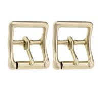 The Lord of the Tools 2 Pcs 25mm Solid Brass Hobble Roller Buckles Square Buckles Belt Strap Buckles Replacement Part Suitable for Belt Strap Boots Bags and DIY Leather Craft