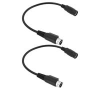 The Lord of the Tools 2 Pcs DC5.5X2.1 Female to 3-Pin Round DIN Cable Power DC Plug Adapter for Camera & Printer