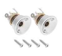 The Lord of the Tools 2 Sets of 1/4 Inch Electric Guitar Bowl Socket Mono Output Jack with M9 Socket Fixing Cover Screws