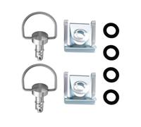 The Lord of the Tools 2 Sets of 17mm Motorcycle Quick Release Set D-Ring Fairing Bracket for Motorcycle Racing Fairings Silver with Plastic Washers