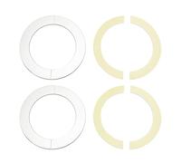 The Lord of the Tools 2 Sets Pipe Hole Decorative Cover 125mm Stainless Steel Pipe Collar Rosette for Exhaust Pipe Heating Pipeline Water Furnace Pipe
