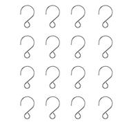 The Lord of the Tools 200Pcs S Shape Hook Crystal Bead Curtain S Shape Hook Metal S Hook Connector Stainless Steel Mini Wire Hook Tiny Ornament Hooks for Chandelier Pendant Silver