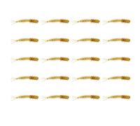 The Lord of the Tools 20Pcs 45mm Insect Bait Natural Lures Fishing Jig Suitable for Bass Carp Trout Brown