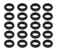 The Lord of the Tools 20Pcs Earphone Shell Cover 14mm Flat Silicon Rubber Ring Case for DIY Earphones, Black