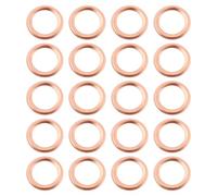 The Lord of the Tools 20pcs Oil Drain Plug Gaskets 12x18x2mm Filling Sealing Rings Hollow Rings Copper Seals Washer Automotive Replacement Drain Plug Gaskets