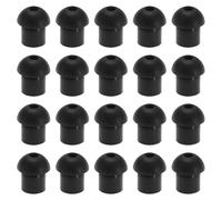 The Lord of the Tools 20PCS Replacement Silicone Earbud Ear Tips Compatible with Motorola Compatible with Kenwood Two Way Radio Talkie Walkie Air Tube Earpiece Black