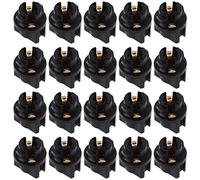 The Lord of the Tools 20PCS T5 Twist Lock Sockets, Mini Wedge Bulb Socket, Black, ABS, 12V-24V