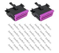 The Lord of the Tools 2PCS 16-pin OBD 2 Connector Replacement Part 8D0972695 Compatible with VW Compatible with Audi Compatible with Skoda Vehicles OBD 2 Repair Kit
