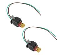 The Lord of the Tools 2Pcs 2 Pin Car Prewired Connector 4F0973702A 4F0973702 Compatible with Audi Compatible with VW Compatible with Skoda with Wire