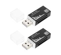 The Lord of the Tools 2PCS 4-in-1 SD Card Reader to USB Adapter for SDXC SDHC MMC RS-MMC Micro SDXC Micro SDHC TF Card
