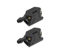 The Lord of the Tools 2pcs Car Front Rear Windshield Wiper Washer Nozzles Windscreen Washer Wiper Spray Jet Universal Car 4 Hole Window Washer Nozzles Fit for 8mm 9mm Wiper Arm