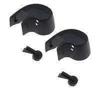 The Lord of the Tools 2PCS Car Rear Windshield Wiper Arm Nut Cap & 2PCS Washer Nozzles Compatible with A1 Sportback A3 A4 Avant Estate B6 B7 B8 B9 A6 C6 C7 Q3 MK1 Q5 Q7