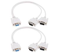 The Lord of the Tools 2Pcs DB9 Serial Splitter Cable Replacement DB9 9 Pin 1 Female ale to 2 Male Rs232 Serial Splitter Adapter Accessories for Connecting Computers Digital Machine Tools