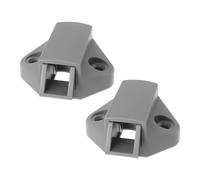 The Lord of the Tools 2pcs Grey Cupboard Door Handle Nylon Base Half Moon Push Lock Latch Knob Base Push Lock Base Cabinet Locks Handle Base for Car RV Caravan Boat Cupboard Drawers