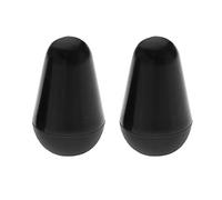 The Lord of the Tools 2PCS Guitar 5 Way Pickup Switch Tip Switch Cap Switch Knob Compatible with USA FD Strat/Tele/Stratocaster Electric Guitar Parts Plastic Black