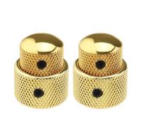 The Lord of the Tools 2pcs Guitar Dual Layer Concentric Control Knobs Electric Guitar Metal Volume Knob Potentiometer Cap Guitar Double Layer Metal Knob Cap Volume Knob Cover, Gold