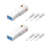 The Lord of the Tools 2Pcs IPX7 3-Pin Connector with Crimp Contacts 03T-JWPF-VSLE-S Suitable for Automotive Sensors