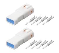 The Lord of the Tools 2Pcs IPX7 4-Pin Connector with Crimp Contacts 04T-JWPF-VSLE-S Suitable for Automotive Sensors