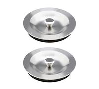 The Lord of the Tools 2PCS Kitchen Sink Drain Stopper 90mm 304 Stainless Steel Sealing Lid Sink Plug with Rubber Seal for 110mm Diameter Kitchen Sink Drain Hole