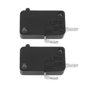 The Lord of the Tools 2pcs Micro Switch 16A 250VAC/125VAC Momentary Micro Switch for Hot Air Fryer Microwave Welding Gun Induction Cooker Black