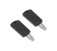 The Lord of the Tools 2Pcs Mini Fridge Key Lock Freezer Door Key Replacement Pentagonal Hole Key Accessories for Chassis Distribution Box Refrigerator 5.8x6mm Black