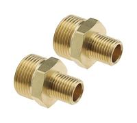 The Lord of the Tools 2PCS Pressure Washer Adapter M22x1.5 Male Thread to G1/4 Inch Male Nipple Plug Brass Coupling Reducer Hose Joining Connection Adapter Connector for Hose