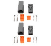 The Lord of the Tools 2Set 2Pin DTP04-2P DTP06-2S Waterproof Connector Kit Compatible with Deutsch for Automobiles Motorcycles Trucks