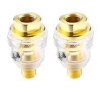 The Lord of the Tools 2X Mini Oiler Lubricator, 1/4" BSP Brass in-Line Oiler Air Lubricator for Air Compressor Pipe Tool
