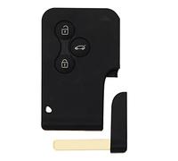 The Lord of the Tools 3 Buttons Car Remote Key Card Case Compatible with Megane Scenic Area Clio Logan Koleos Replacement Car Key Fob Shell Cover with Blade Black