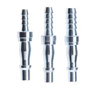 The Lord of the Tools 3PCS Quick Release Euro Hose Compressor Fittings 3/8 Inch Hose Barb 6.7mm 8mm 10mm Stainless Steel Air Line Hose Connector Male Thread Coupler Fitting