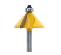 The Lord of the Tools 45 Degree Bevel Edging Router Bit with 8mm Shank Chamfer Cutter Groove Cutter Router Bit Wood Cutting Tool with Ball Bearing