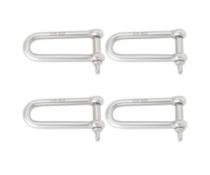 The Lord of the Tools 4pcs 10mm D-Shackle 316 Stainless Steel Long Shape Shackle with Eye BOL for Water Sports Garden Landscaping Outdoor and Camping Activitie
